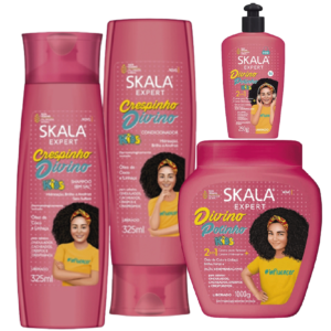 Shampoo y Acondicionador + Tratamiento + Crema para Peinar Skala Kids